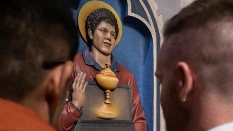 Imagem do Beato Carlos Acutis (foto diocesi di Gliwice)